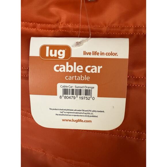 LUG CABLE CAR Purse Sunset Orange Quilted Crossbody Bag Purse Messenger RFID NEW - Picture 3 of 11